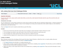 Tablet Screenshot of cardcat.ucl.ac.uk